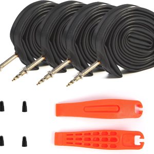 Tubos de bicicleta 4 paquetes 700×23 700x25C 1.890 in 3.150 in tubos interiores de bicicleta de carretera 622 Presta Valve Tubos de bicicleta 4 paquetes 700×23 700x25C 1.890 in 3.150 in tubos interiores de bicicleta de carretera 622 Presta Valve