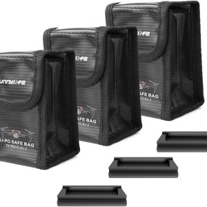 O’woda Lipo – Bolsa de batería para DJI Air 2S Mavic Air 2, paquete de 3 baterías de almacenamiento y protección de carga con tapa protectora de O’woda Lipo – Bolsa de batería para DJI Air 2S Mavic Air 2, paquete de 3 baterías de almacenamiento y protección de carga con tapa protectora de