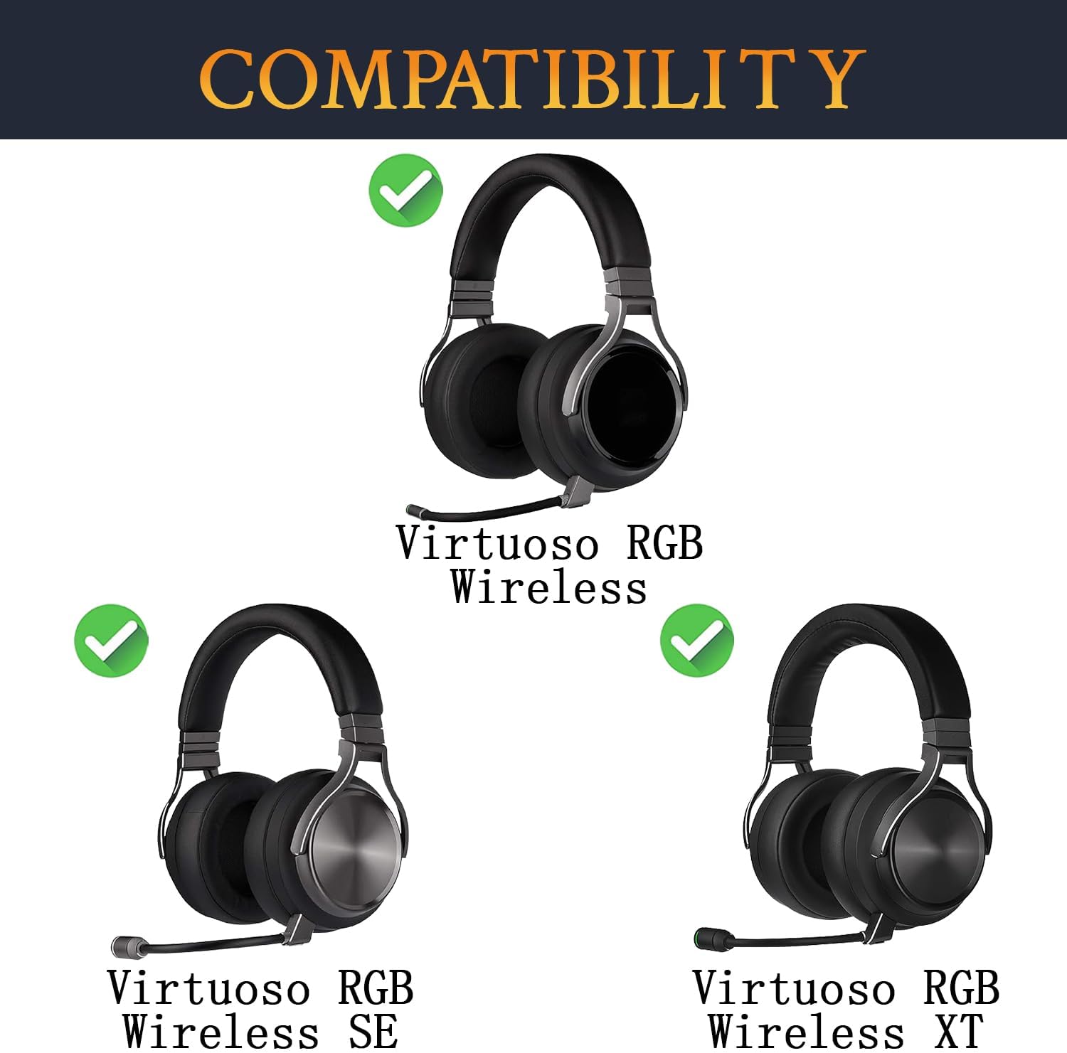 SOULWIT Almohadillas de repuesto para auriculares Corsair Virtuoso RGB Wireless XT SE, almohadillas para auriculares con espuma de aislamiento de