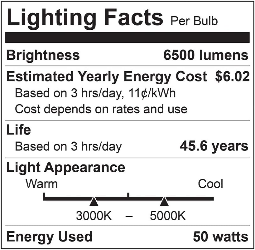 Euri Lighting EUD4-50W103sw-W, Linkable 4FT Dual CCT Lineal UpDown Light, 50W, 6500lm, 3000K4000K5000K, 120-277V, clasificación húmeda, 0-10V