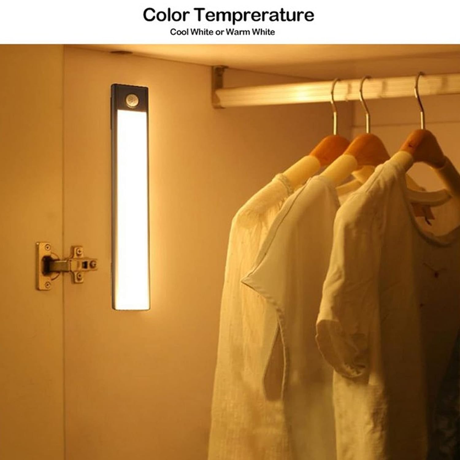 Tira de luz LED de inducción, 90 lúmenes, 2 modos de trabajo, multifuncional, batería de 1000 mAh, sensor de movimiento, luz para sala de estudio y