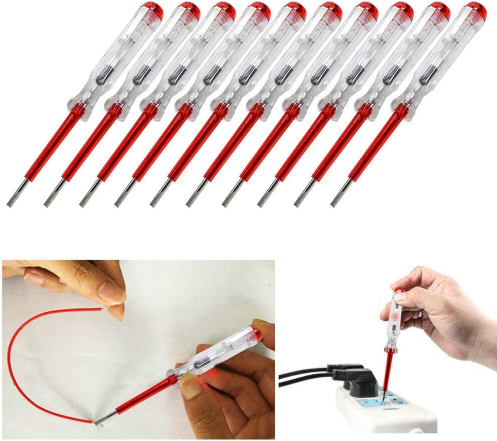 10 probadores de circuito de red, probador eléctrico, destornillador, circuito de voltaje, pluma de prueba, pluma de voltaje, CA para prueba