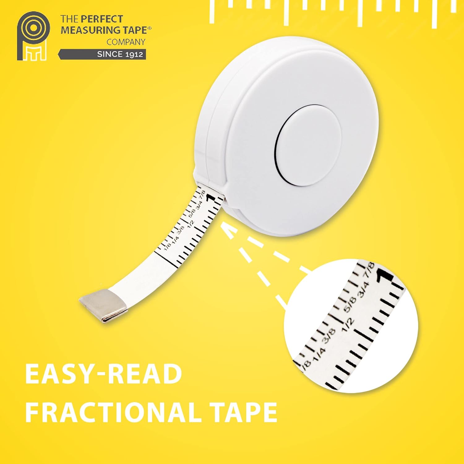 Perfect Measuring Tape – Cinta métrica retráctil de alta calidad y cinta métrica para manualidades – 80 pulgadas  6.6 ft – Tamaño de bolsillo