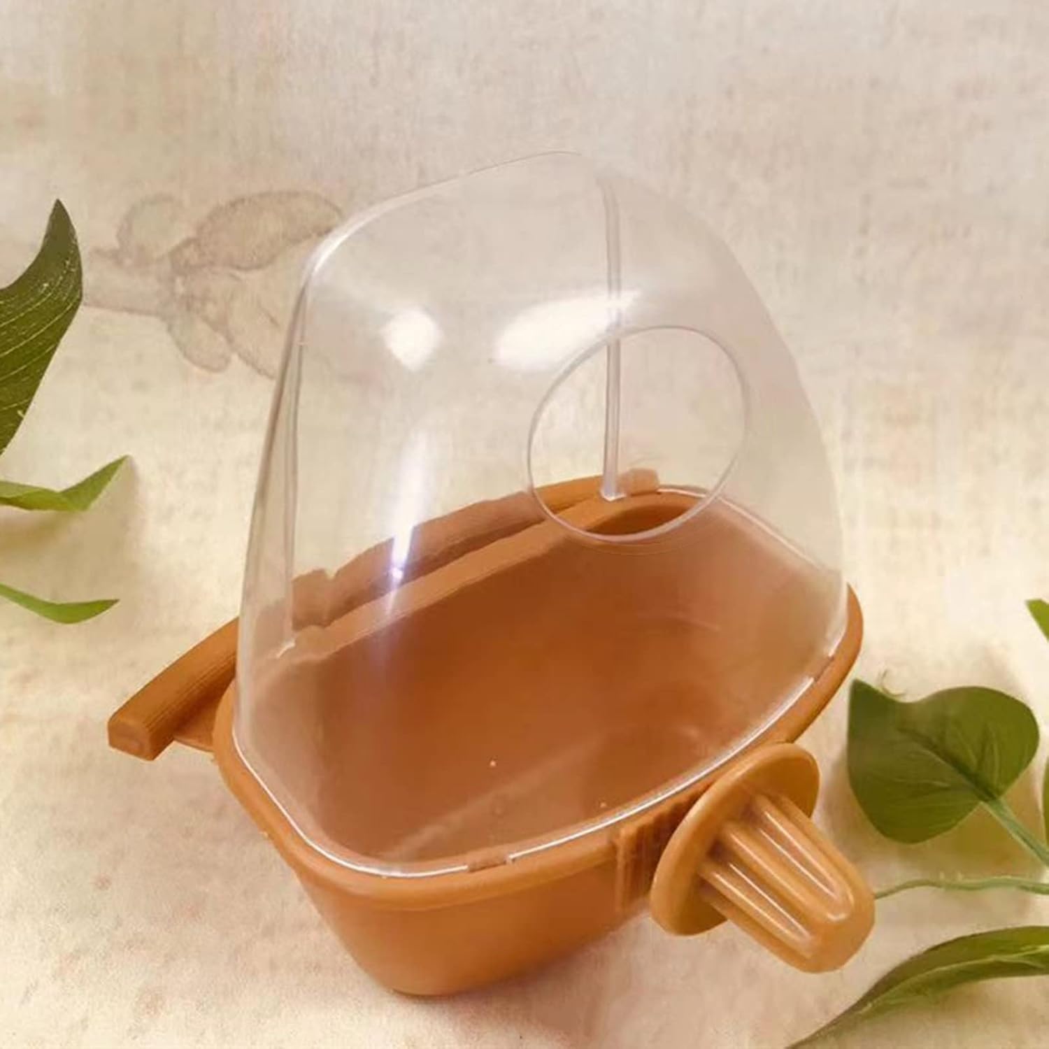 Comedero para jaula de pájaros, plástico, a prueba de salpicaduras, fácil de llenar, adecuado para pájaros pequeños y loros