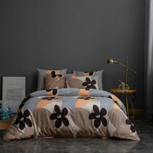 MR.FEATHER Juego de funda de edredón de microfibra de 3 piezas con cierre de cremallera para flores caqui, juego de funda de edredón moderno tamaño MR.FEATHER Juego de funda de edredón de microfibra de 3 piezas con cierre de cremallera para flores caqui, juego de funda de edredón moderno tamaño