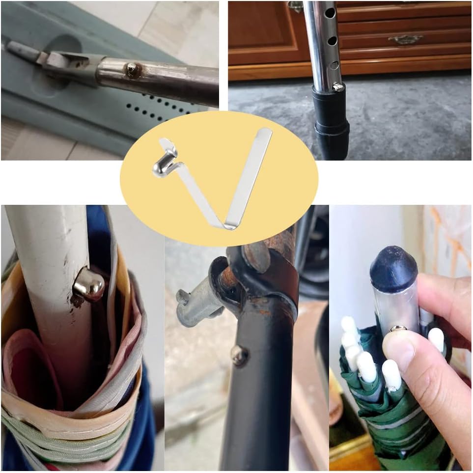Paquete de 10 clips de resorte a presión en forma de V para kayak, botón telescópico de poste de un solo botón, cuatro esquinas, tienda de campaña,