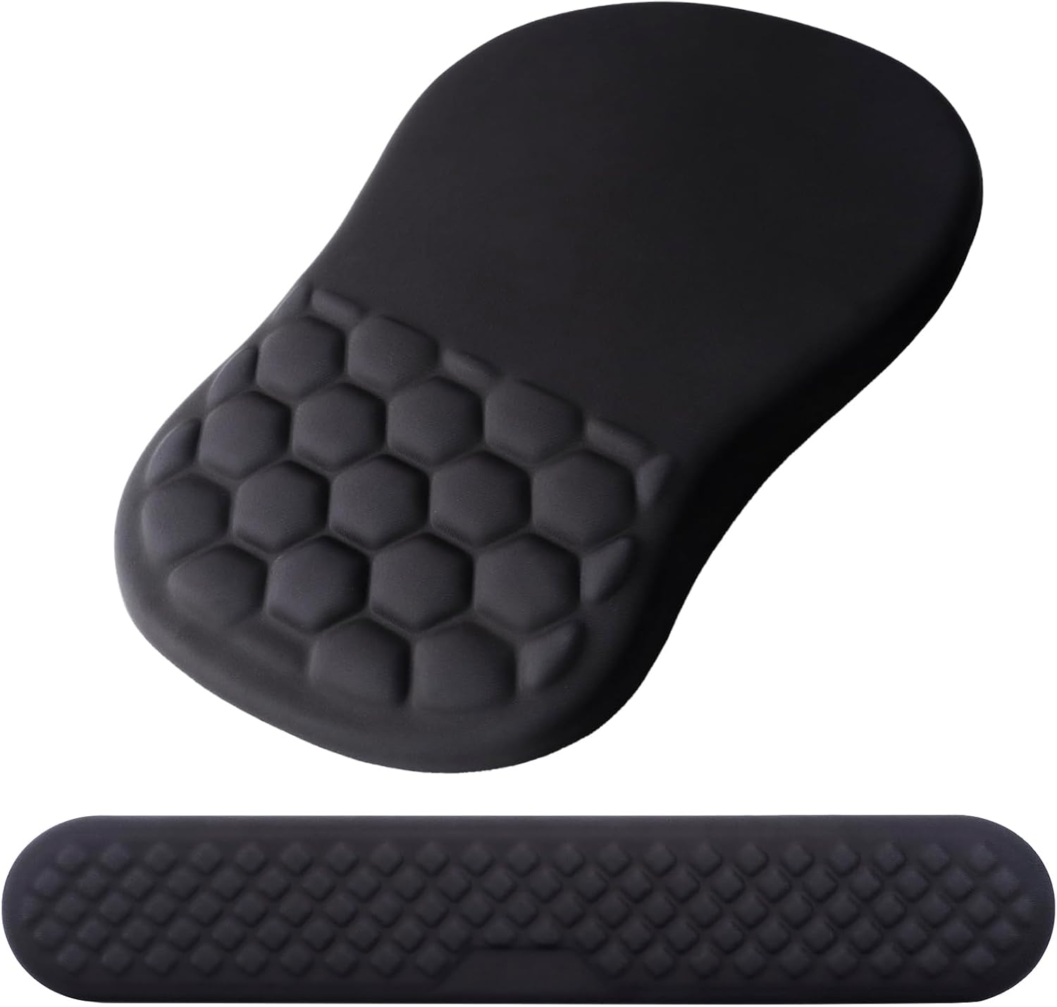 Laokiiy – Soporte de muñeca para mouse, reposamuñecas para teclado 2 en 1 + alfombrilla ergonómica para mouse, reposamuñecas antideslizante para