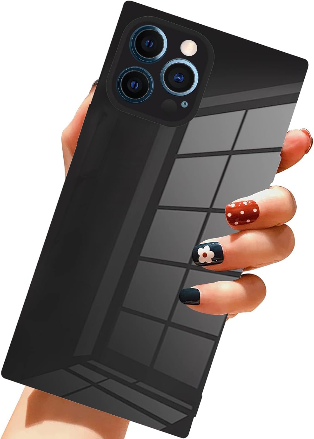 LSL Compatible con iPhone 12 Pro, funda cuadrada de poliuretano termoplástico suave, anticaídas, antiarañazos, absorción de golpes, funda delgada