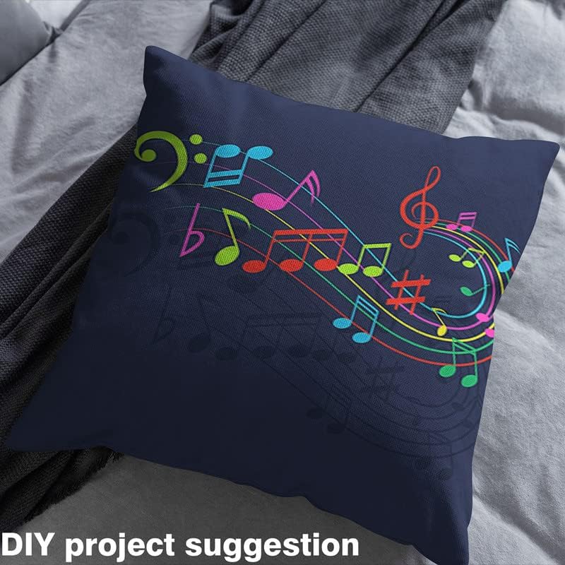 Feelyou The Yard – Tela musical de The Yard, tela de tapicería de notas musicales para sillas, tema musical moderno, decorativo, impermeable, tela