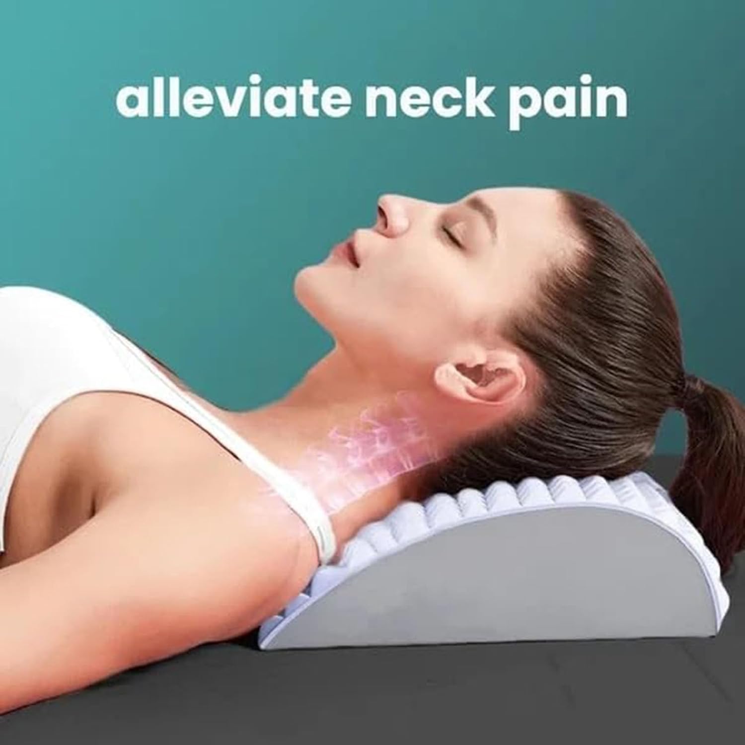 Refresh – Estirador de cuello y espalda, grieta de espalda y cuello para aliviar el dolor de espalda baja, dispositivo calmante lumbar, estiramiento