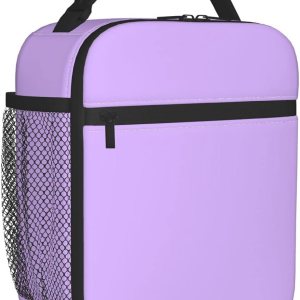 Bolsas de almuerzo aisladas moradas para adolescentes, hombres, mujeres y adultos, térmica prémium con bolsillos laterales Bolsas de almuerzo aisladas moradas para adolescentes, hombres, mujeres y adultos, térmica prémium con bolsillos laterales