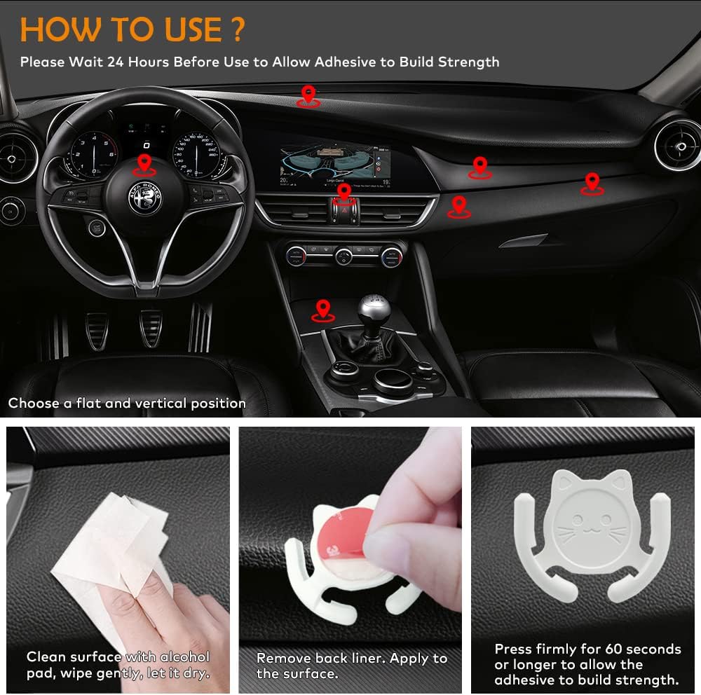 Soporte multisuperficie para automóvil, paquete de 3 unidades compatible con soportes de Popsocket, soporte de dispositivo manos libres, soporte