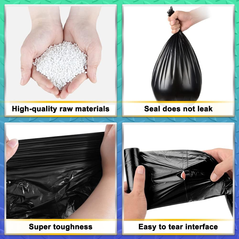 Bolsas de basura pequeñas de 5 litros, 100 unidades, color blanco, transparente, de 3 a 5 litros, para oficina, cubo de pedal de baño, cubo de