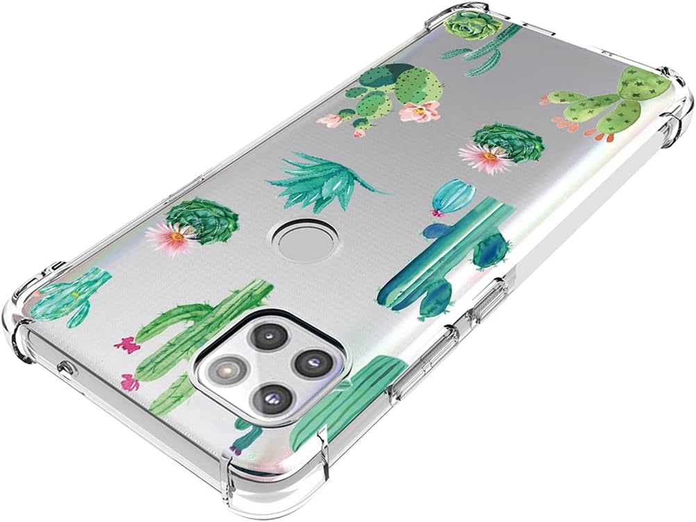 Bohefo Funda transparente compatible con Moto One 5G Ace, Motorola G 5G para niñas y mujeres, bonita funda protectora de TPU suave a prueba de