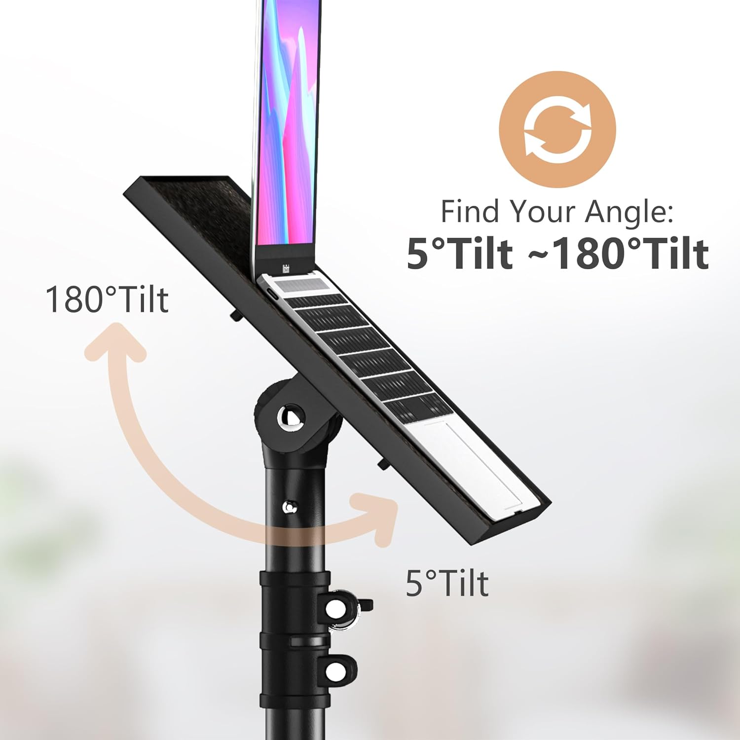 OPKING Trípode ajustable para proyector alto, soporte de trípode para laptop de 22 a 62 pulgadas con pestillo de seguridad y soporte para teléfono