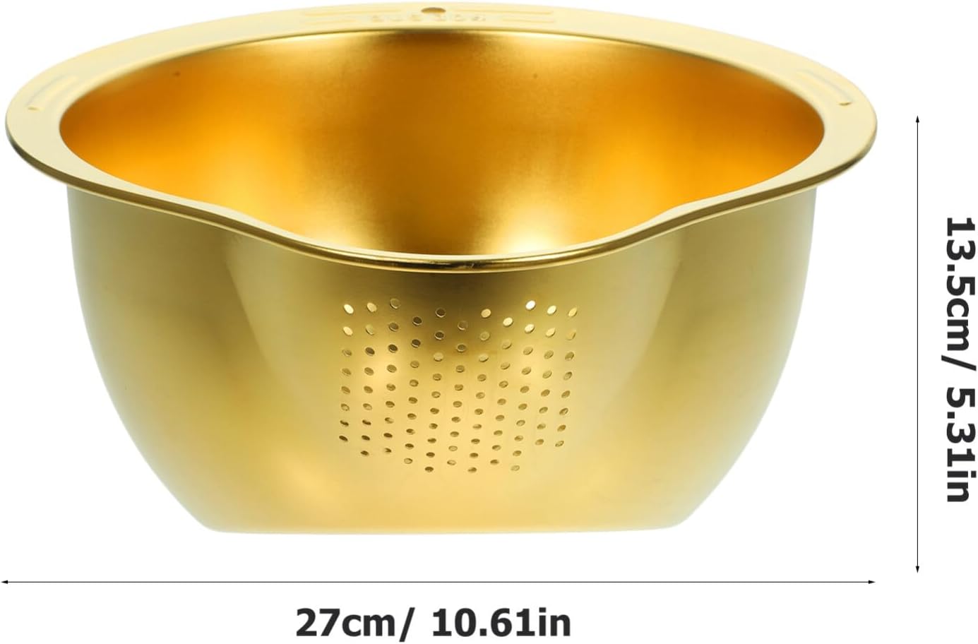 Kichvoe Soporte para certificado de tubo de cesta de verduras de acero inoxidable engrosado Cuenca de acero inoxidable grande de acero inoxidable