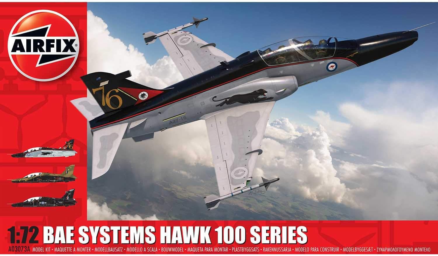 Airfix BAE Systems Hawk 100 Series 172 Kit de modelo militar de plástico Jet A03073A, pequeño