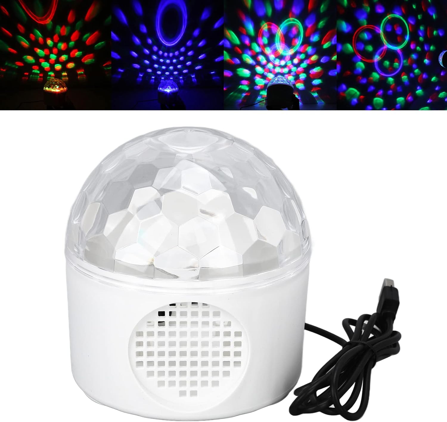 SYH&AQYE Bombilla estroboscópica LED de color cambiante, luz de escenario de cristal, bola de cristal, luz LED de iluminación ambiental, luz de bola