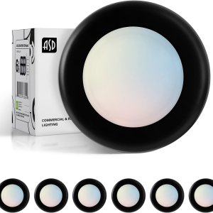 ASD Luces LED de disco de 4 pulgadas 2700K3000K3500K4000K5000K, 10W 685LM Luz de techo regulable de perfil bajo, accesorio de montaje en ASD Luces LED de disco de 4 pulgadas 2700K3000K3500K4000K5000K, 10W 685LM Luz de techo regulable de perfil bajo, accesorio de montaje en