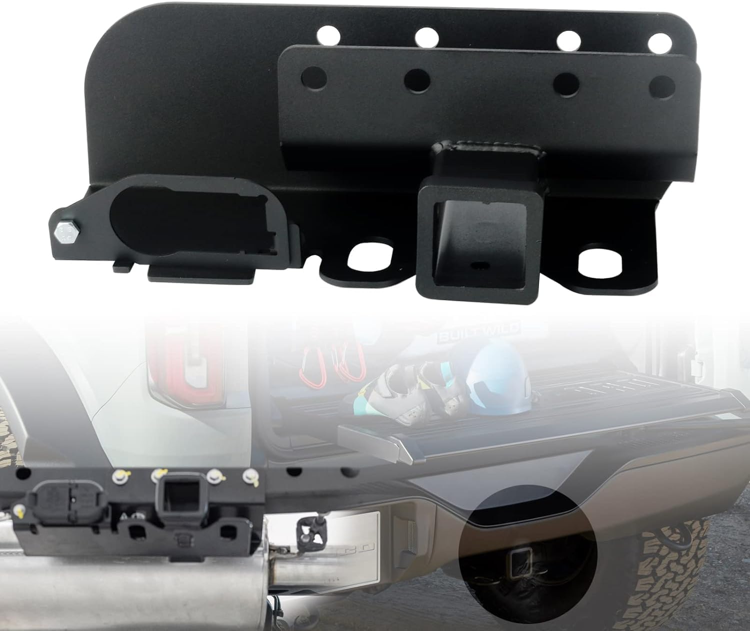 Enganche de remolque de 2 pulgadas para Ford Bronco 2021 2022 2023 24 puertas Clase 3 Receptor de enganche de gancho de remolque