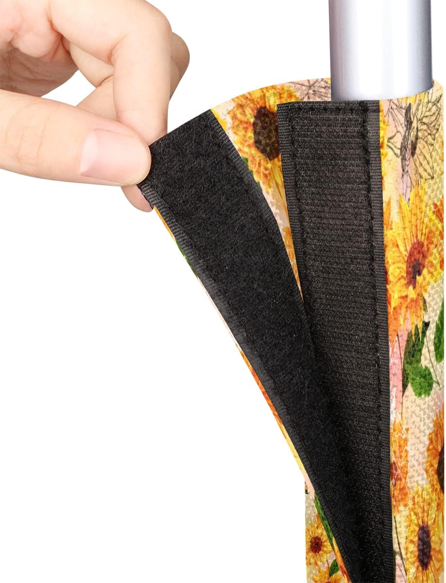 Pardick Juego de 2 fundas para manija de puerta de refrigerador, diseño floral, floral, lavable, para nevera, lavavajillas, Mocrowave, horno,