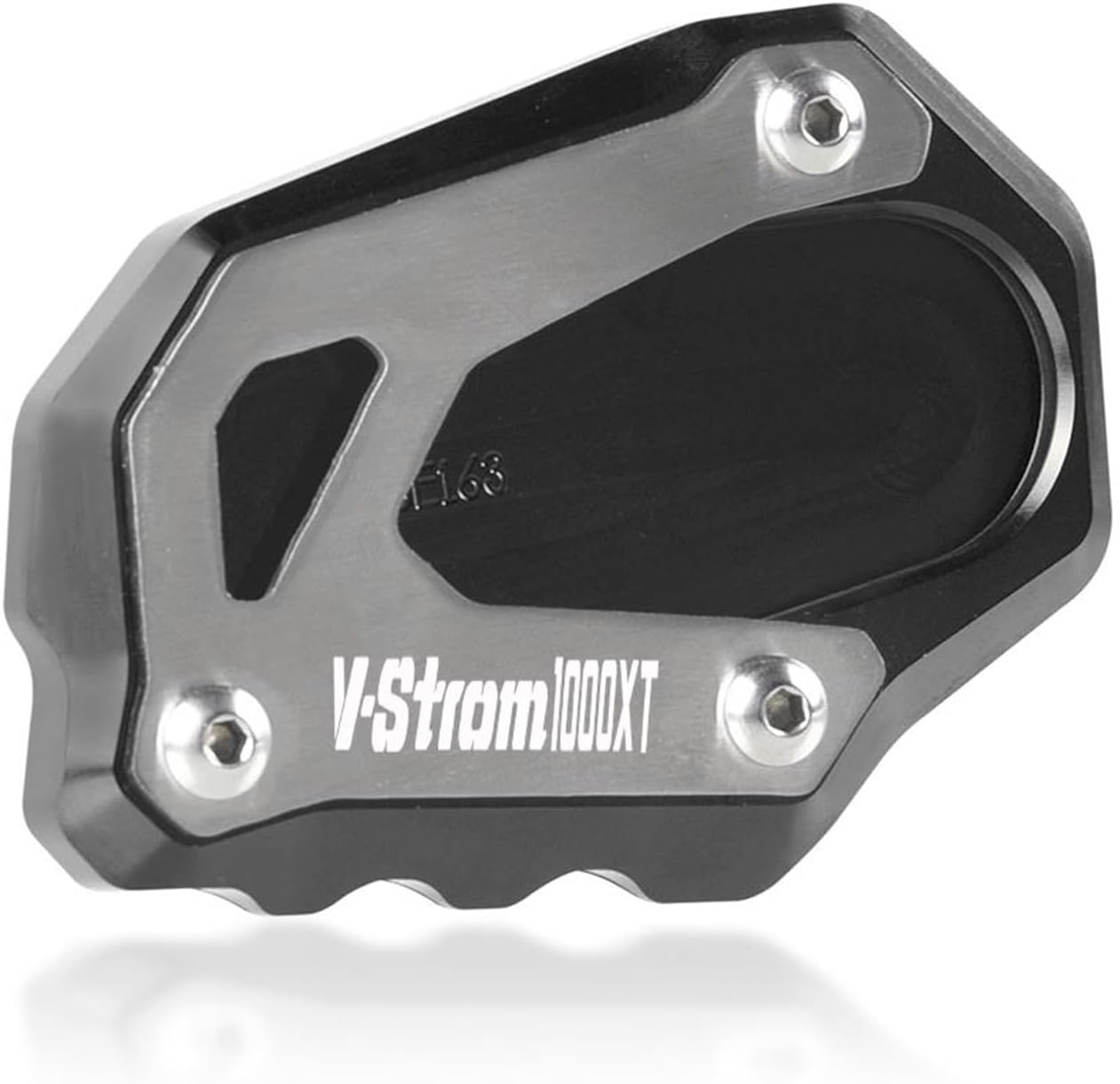 CNC aluminio Motorcycle Kickstand Side Stand Enlarge Extension for Suzuki V-Strom 1000XT 2014-2019 2018 2017 (Color  Black VStrom)