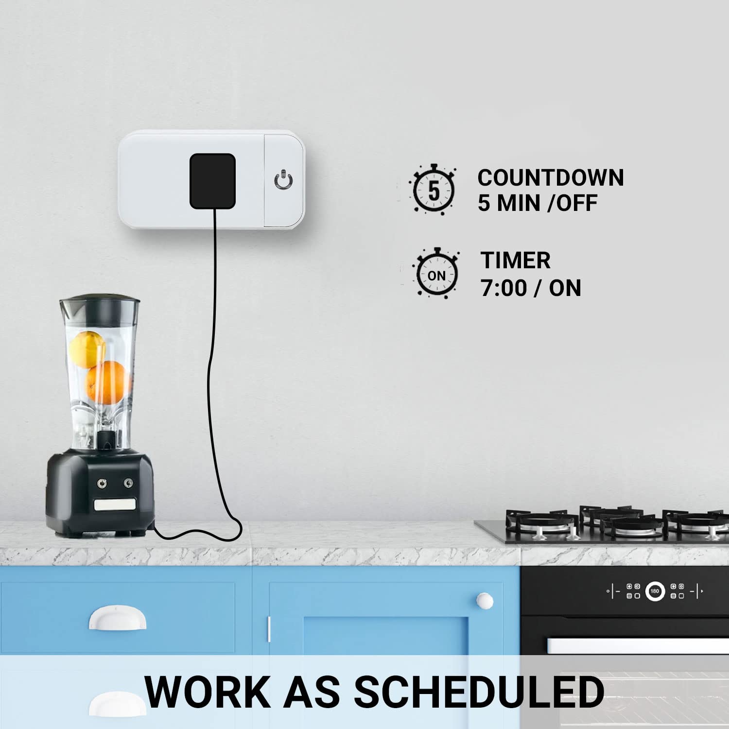 Enchufe inteligente  Paquete de 2 enchufes Wi-Fi para el hogar inteligente funciona con Echo, Alexa y Google Home  Enchufe inteligente para el hogar