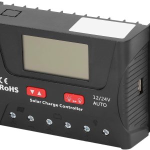 LCD Display Solar Controller, Solar Controller, 40A 3 Stage PWM Solar Charger Controller, 12V24V Solar, Renewable Energy Controllers LCD Display Solar Controller, Solar Controller, 40A 3 Stage PWM Solar Charger Controller, 12V24V Solar, Renewable Energy Controllers