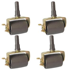 Ruedas de marco de cama resistentes con vástago de metal, rodillos con funda de enchufe, juego de 4 bloqueos Ruedas de marco de cama resistentes con vástago de metal, rodillos con funda de enchufe, juego de 4 bloqueos