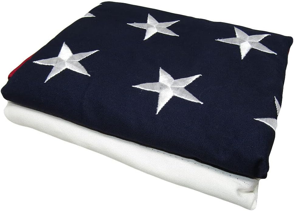 Premium 3×5 Embroidered Sewn 34 USA 100% Cotton Flag 3’x5′ Clips