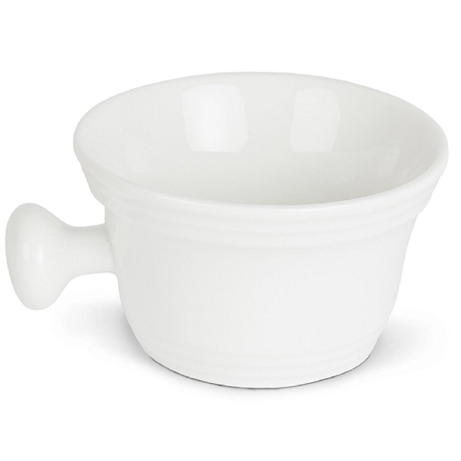 Fendrihan Taza de afeitar de boticario de porcelana auténtica, color blanco