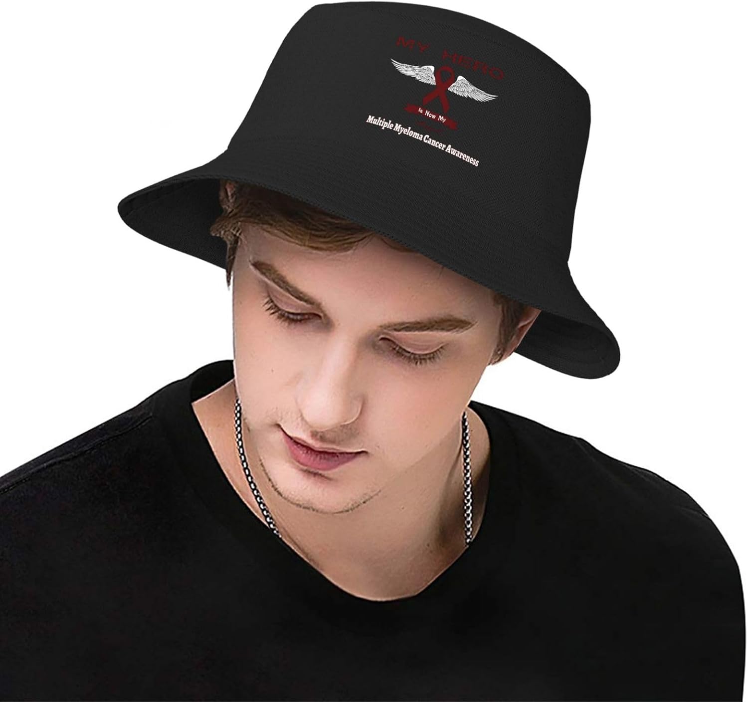 My Hero is Now My Angel – Sombrero de pescador de doble tejido para mujeres y hombres, sombrero de pescador para adultos, sombrero de pescador,