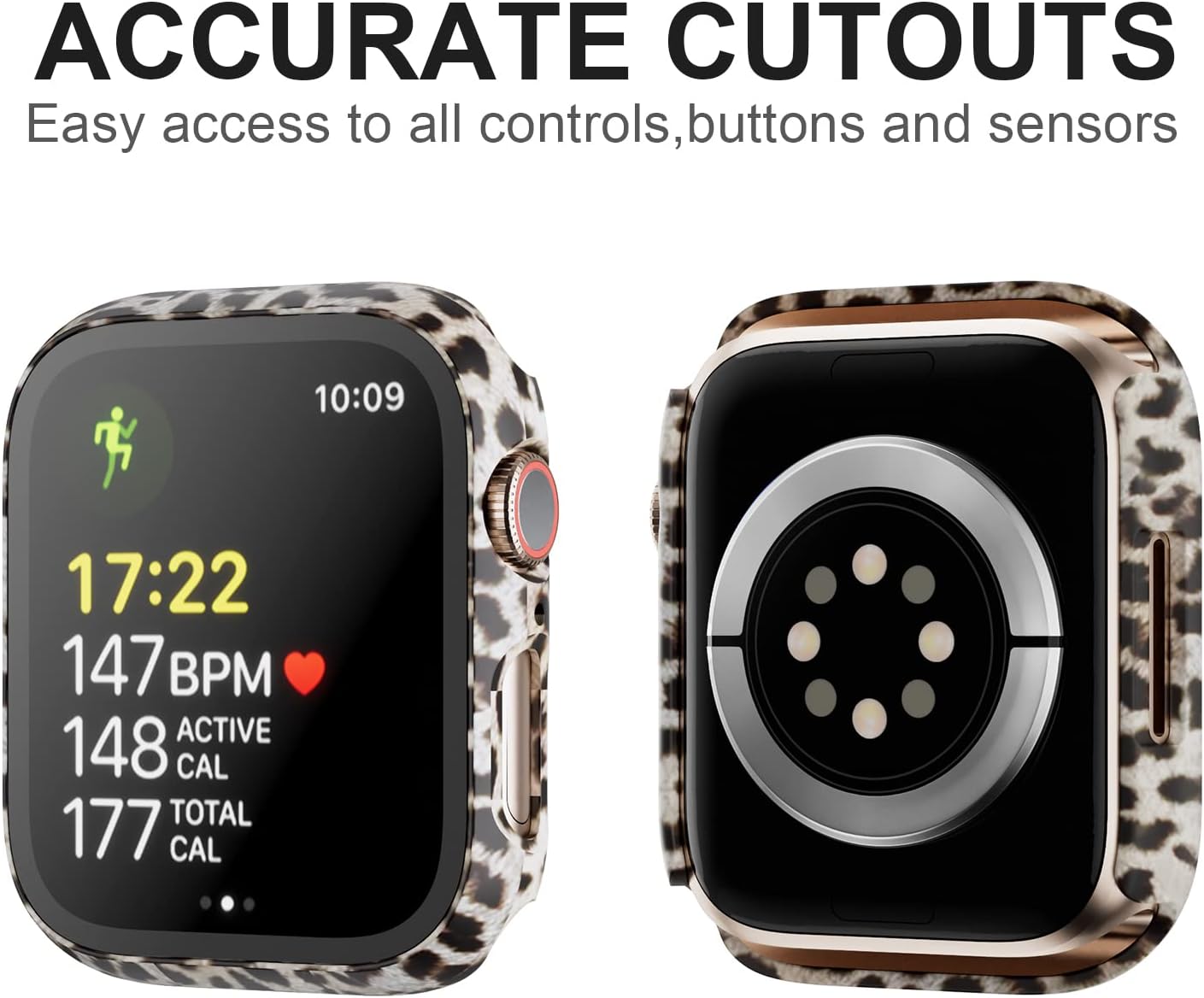Haojavo Paquete de 16 fundas rígidas de policarbonato para Apple Watch de 1.654 pulgadas Series 3 2 con protector de pantalla de vidrio templado,
