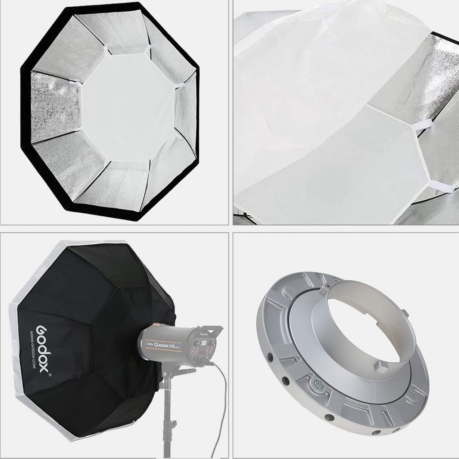 Godox Octagon Softbox 55″ 55.1 in Bowens Mount para Monolight Photo Studio Strobe Iluminación