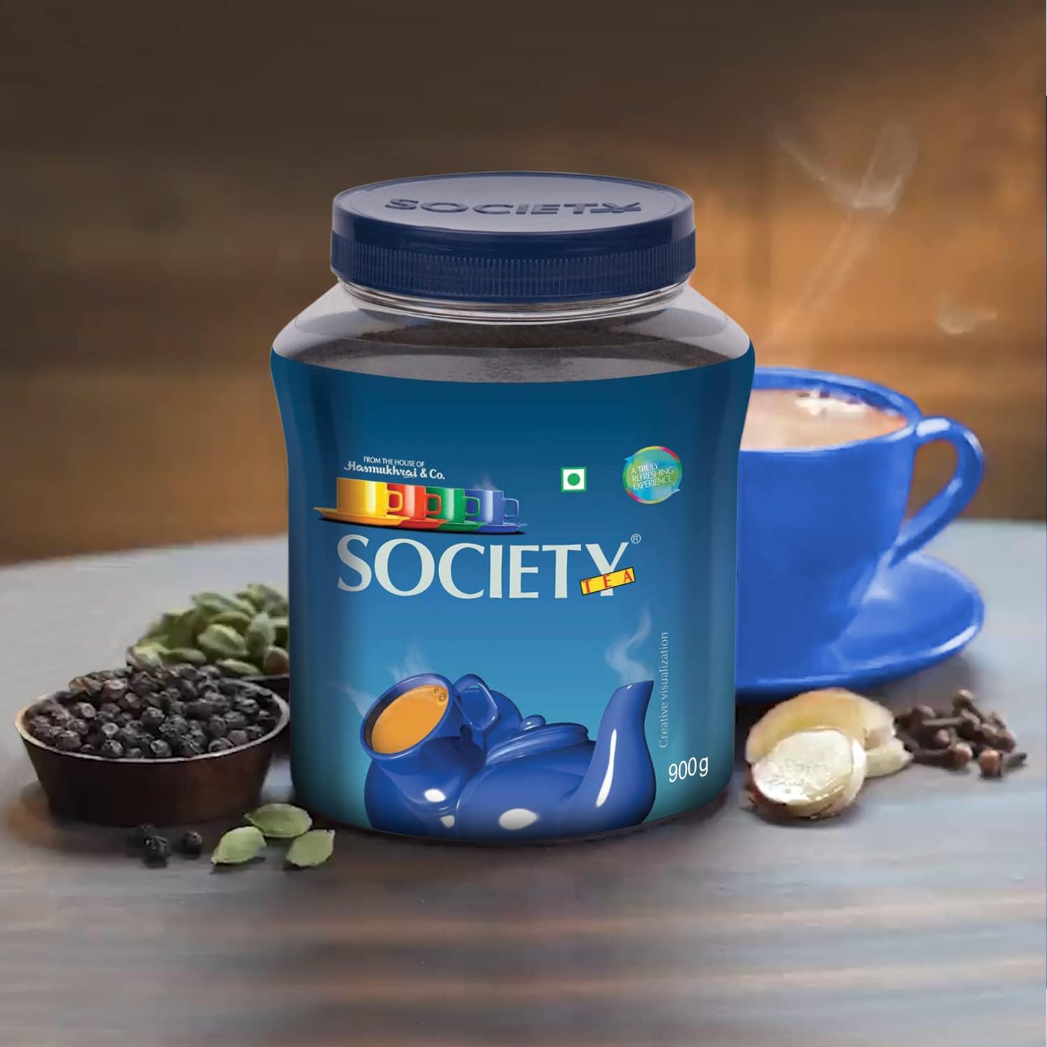 Society Pure Assam Leaf Tea CTC, 32 onzas, 450 tazas, té negro indio orgánico, té Assam puro surtido, rico gránulos de Assam Chai-té con