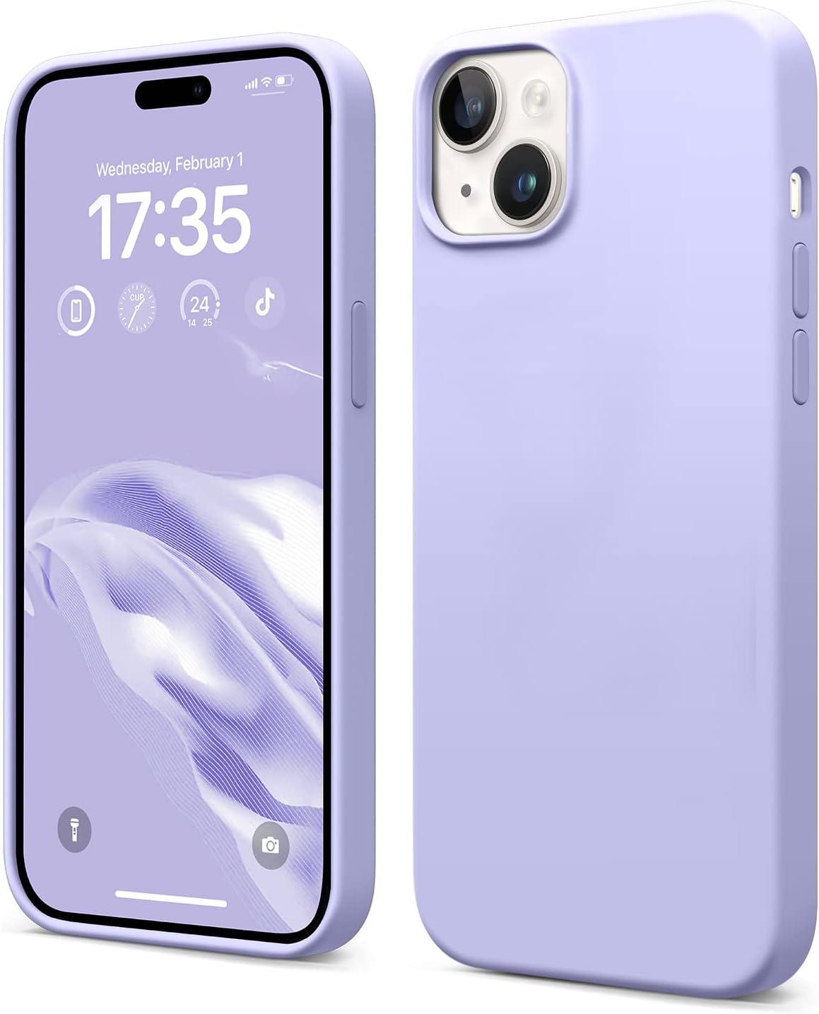 AOTESIER Funda compatible con iPhone 14, Silky Touch Premium de goma de silicona líquida suave antihuellas, carcasa protectora de cuerpo completo