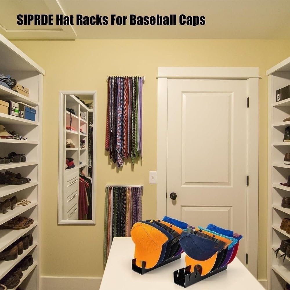 Nuevo soporte para sombreros para exhibición y organizador de gorras de béisbol, no se instala, soporte acrílico para 14 gorras de béisbol para