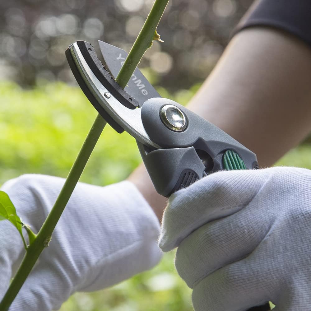 Tijeras de jardinería, podadora de yunque resistente de 8 pulgadas, podadoras de árboles, podadora de mano, tijeras de jardín, herramienta de
