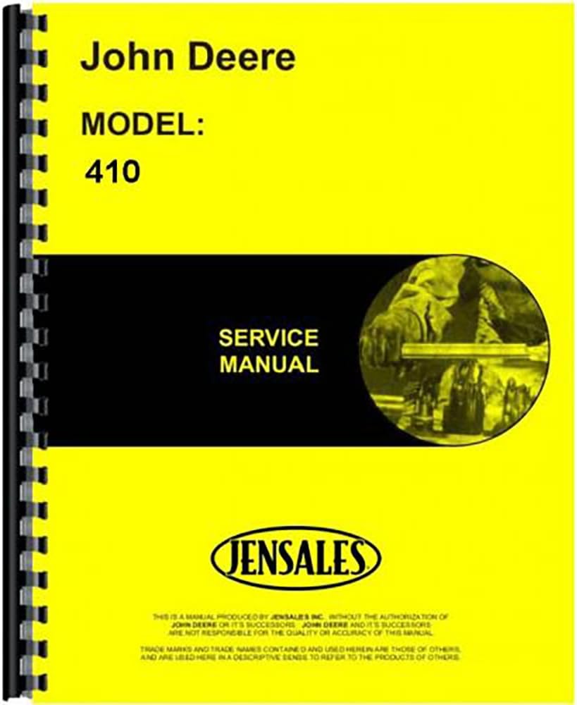 Nuevo manual de servicio para John Deere Tractor 410 JD-S-TM1037