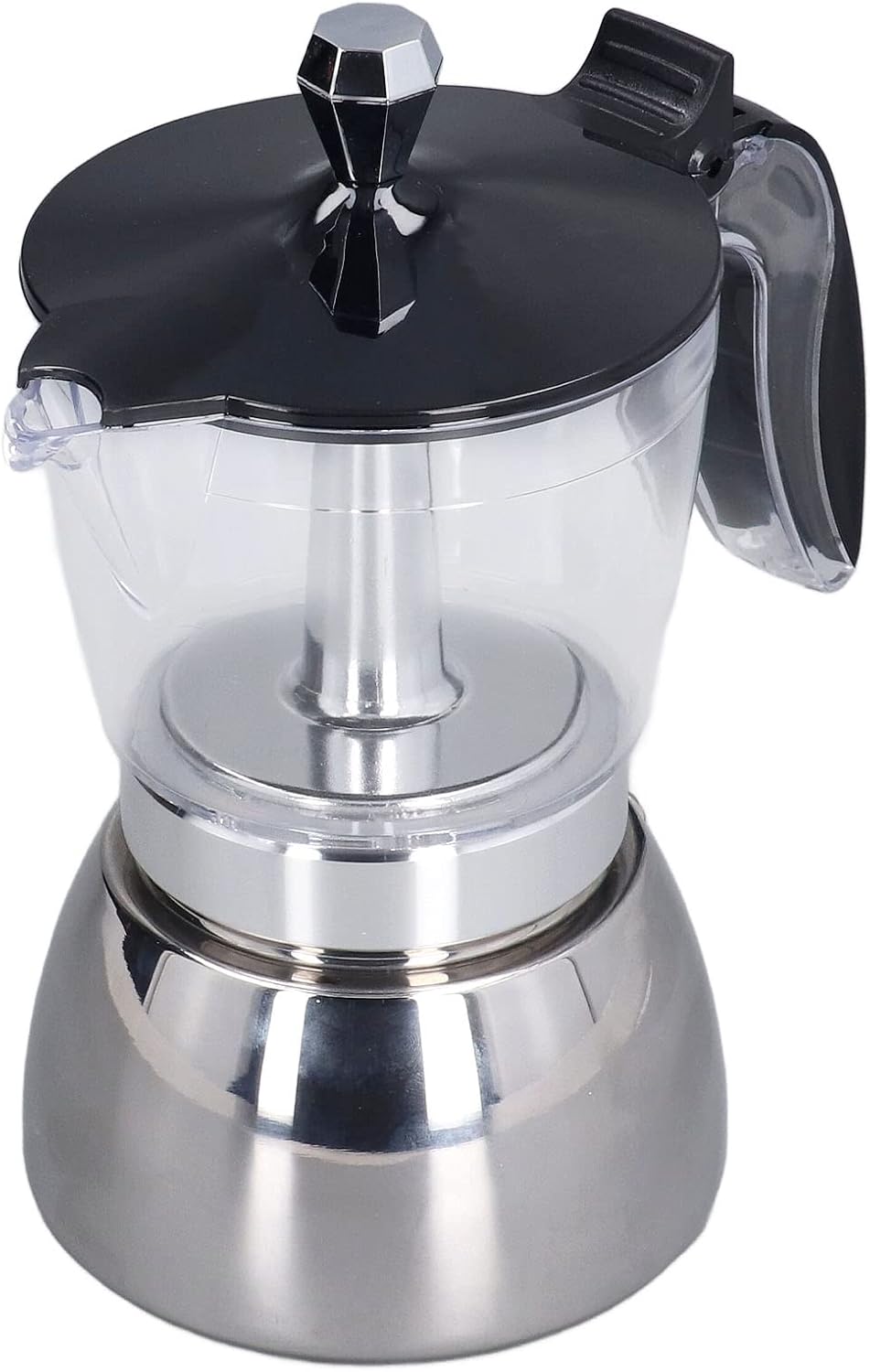 Cafetera, cafeteras Keurig, cafetera, olla Moka Pot 6 tazas, cafetera italiana de acero inoxidable, cafetera con tapa ABS transparente para cocina,