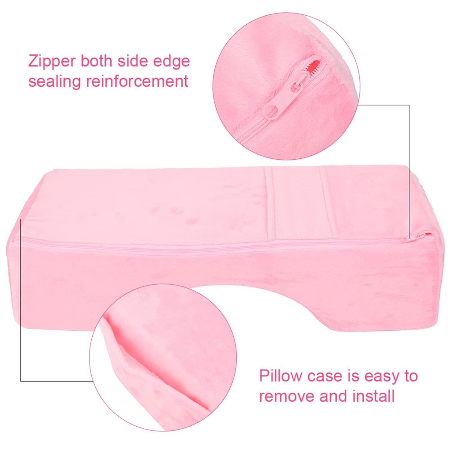 Almohada para reposacabezas con soporte para el cuello en forma de U, almohada de extensión de pestañas de injerto de maquillaje, almohada de