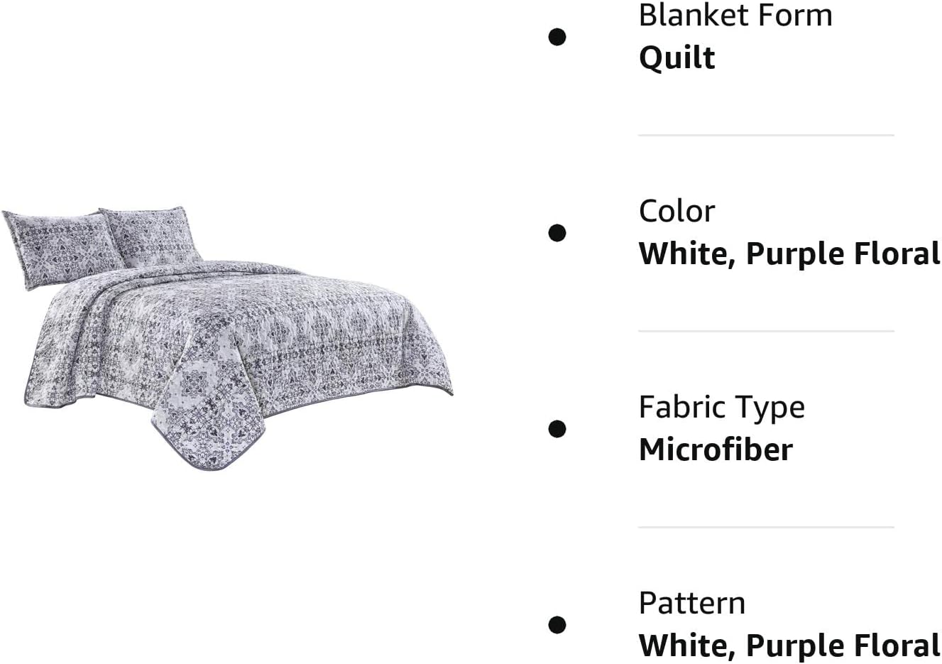 GrandLinen – Juego de funda de edredón con estampado fino