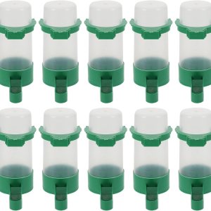 Alipis Dispensador de agua para pájaros y pájaros, taza de jaula para pájaros colgantes, alimentador automático de agua para pájaros, periquitos, Alipis Dispensador de agua para pájaros y pájaros, taza de jaula para pájaros colgantes, alimentador automático de agua para pájaros, periquitos,