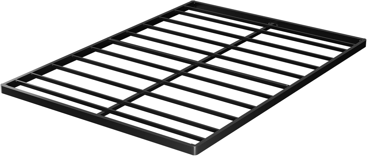 Somier King de 2 pulgadas de alto y listones de repuesto para cama, soporte de colchón resistente, marco de cama de perfil bajo, estructura de acero