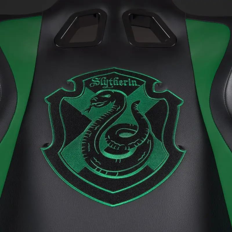 SUBSONIC Harry Potter – Silla ergonómica oficial para jugadores, respaldo y reposabrazos ajustables -Slytherin – para silla de juegos dolescente y