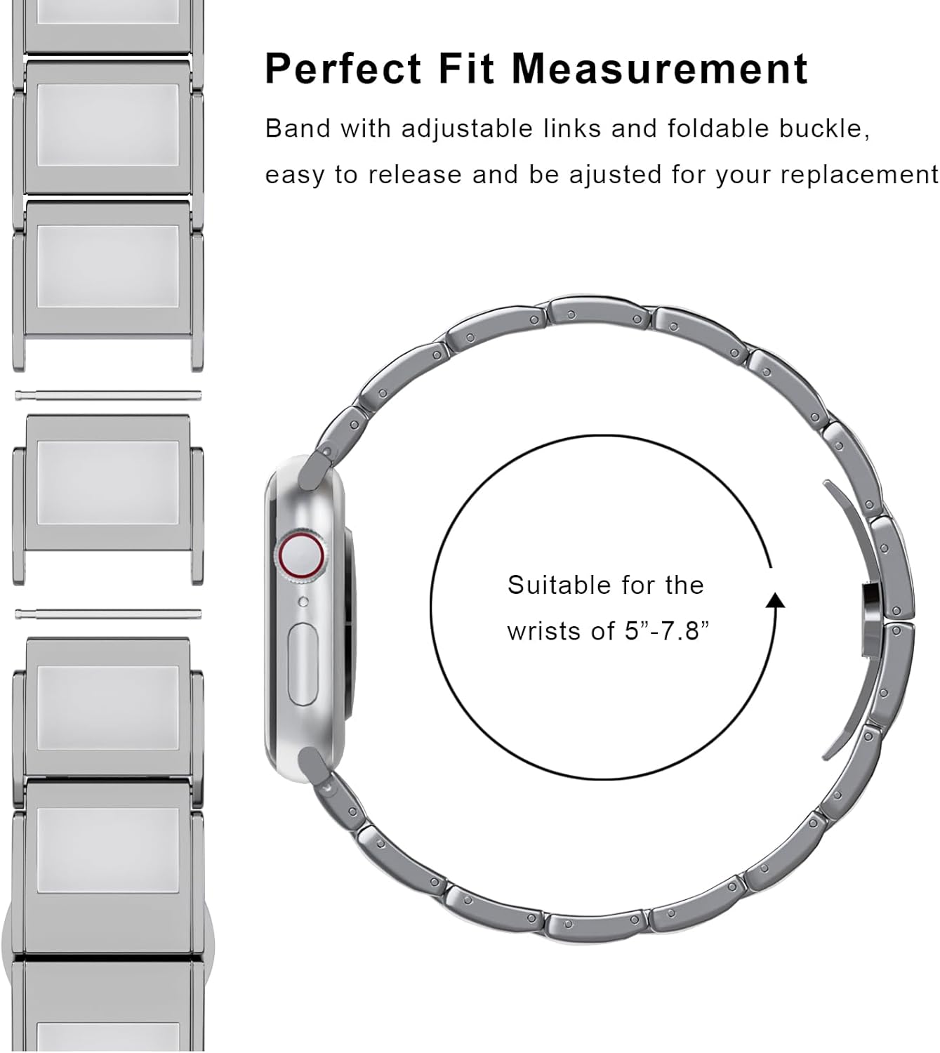 Correa de metal compatible con Apple Watch de 1.496 in 1.575 in 1.614 in 1.654 in 1.732 in 1.772 in 1.929 in, pulsera de jade con incrustaciones de