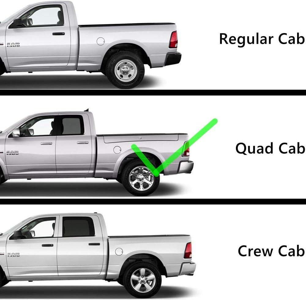 3STONZ Estribos de 6 pulgadas compatibles con Dodge Ram 1500 2019-2024 New Body Quad Cab (no compatible con Ram Classic), barra Nerf con escalón