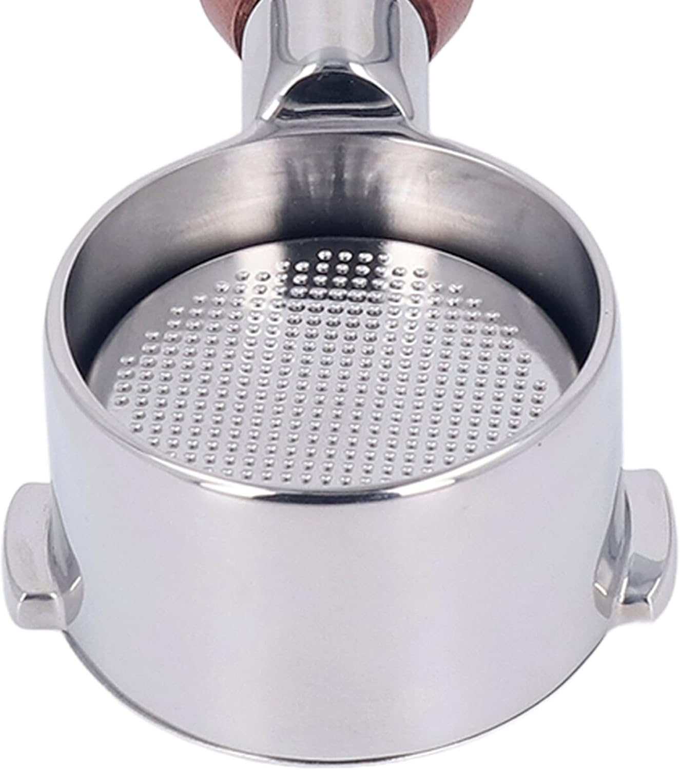 TOPINCN 2.008 in Portafilter 2 orejas sin fondo mango de café piezas de repuesto de acero inoxidable portafiltro sin fondo para Delonghi ECO310 (F