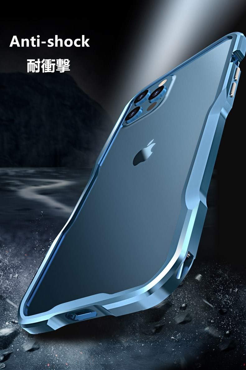 HENGHUI Parachoques de aluminio compatibles con iPhone 12 ProiPhone 12 de 6.1 pulgadas, marco de metal, amortiguador, diseño delgado y fresco