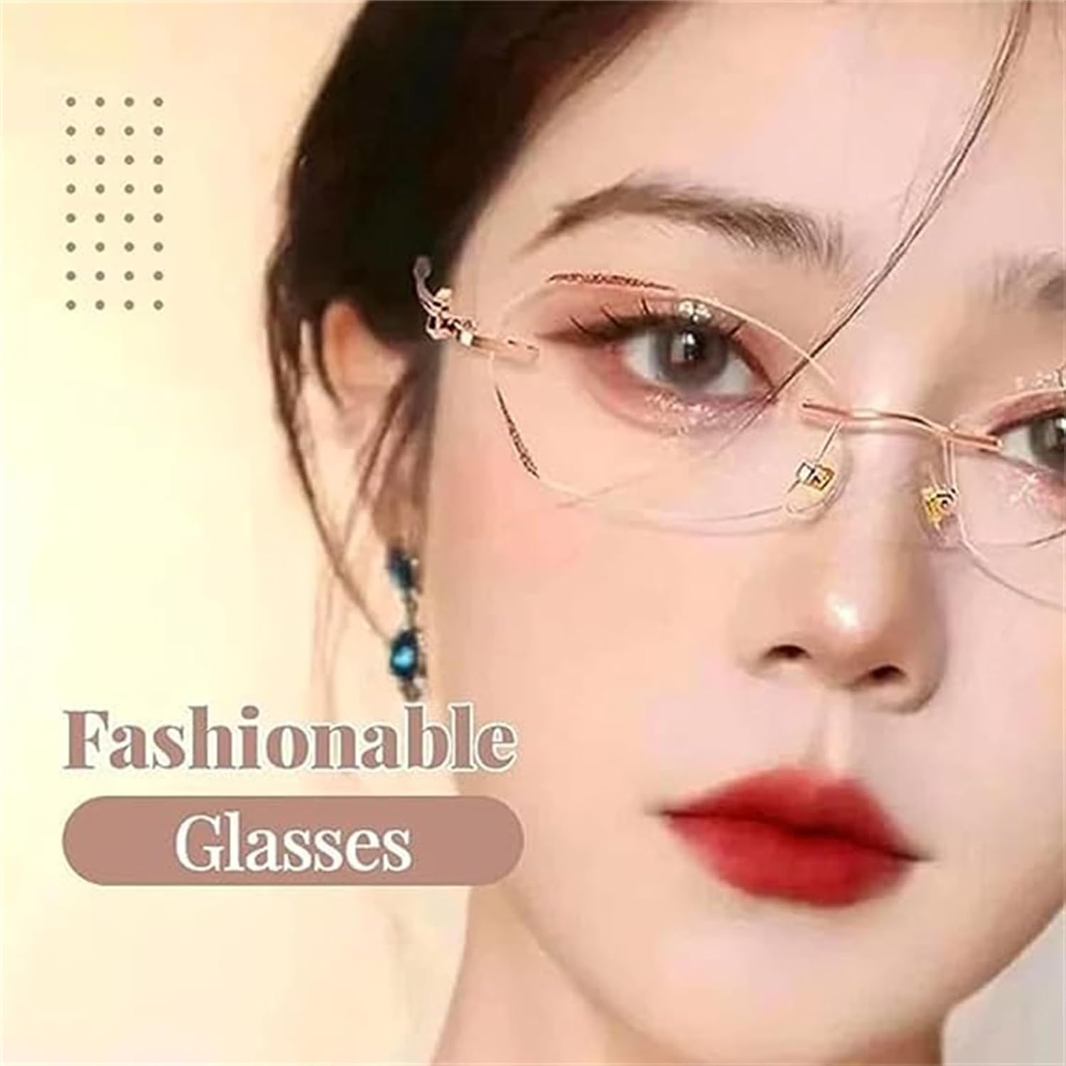 YAMIELO Glassesify – Gafas de lectura para mujer, sin montura de diamante, antiluz azul, ligeras